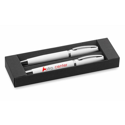 Elegant Aluminum Pen and Roller Set - Lyme Regis