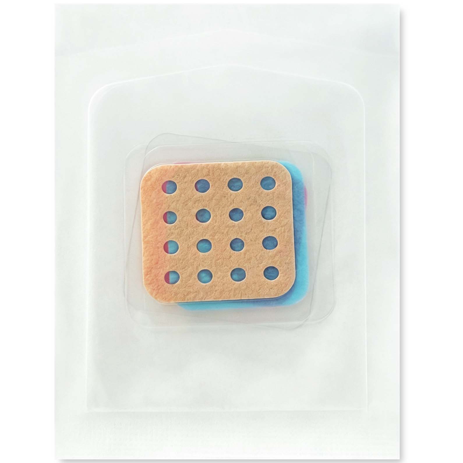 Set of 3 anti-scratch patches in a full colour printable paper envelope printed with logo