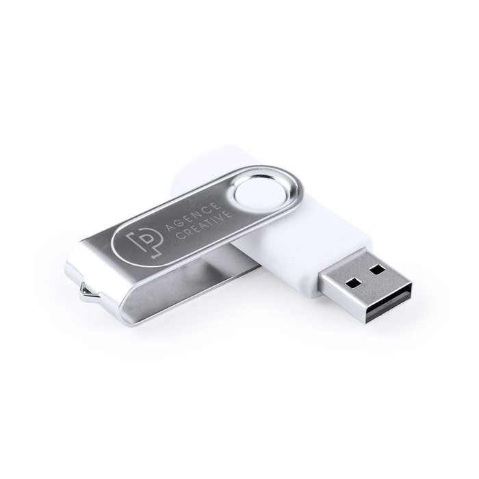 USB Stick bedrucken weiß 16 GB - Aprikose