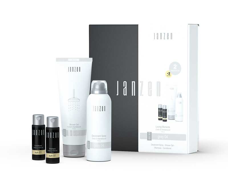 Good feeling" gift set for men - Grey