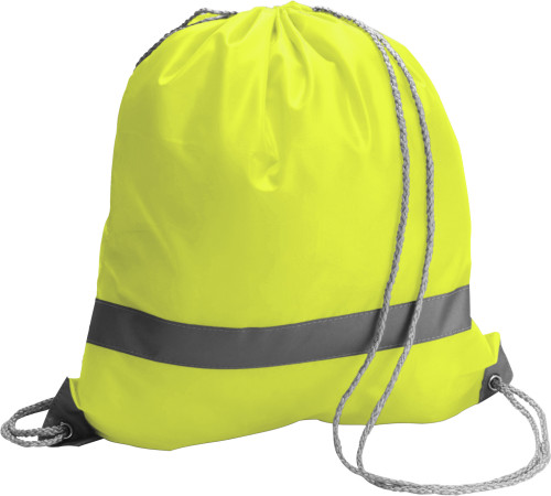 Reflective Stripe Polyester Drawstring Backpack - Gadsden