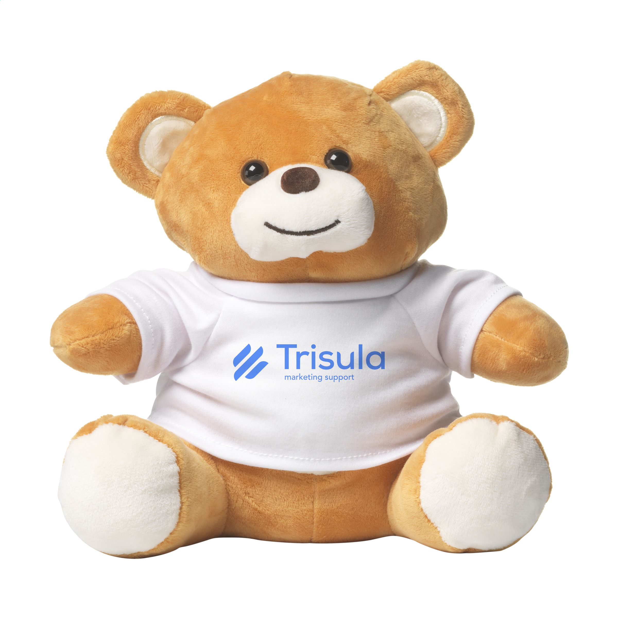 Soft Cuddly Teddy Bear with White T-Shirt - Halsall