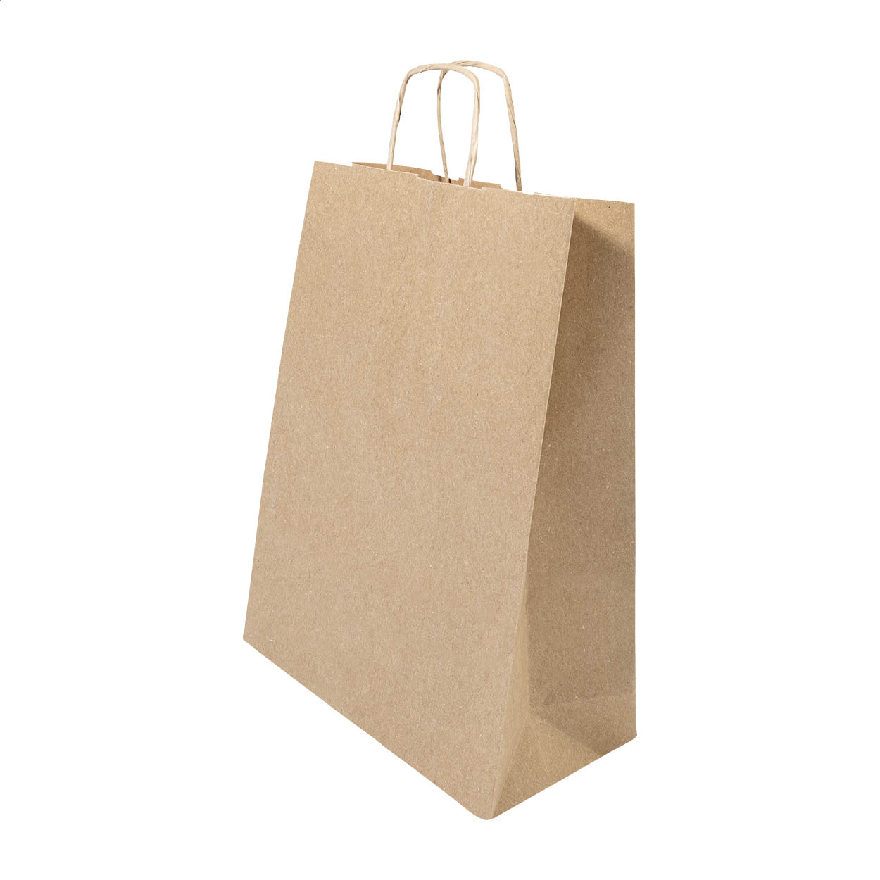 Papbag M medium kraft paper gift bag with twisted handles and logo printed with logo