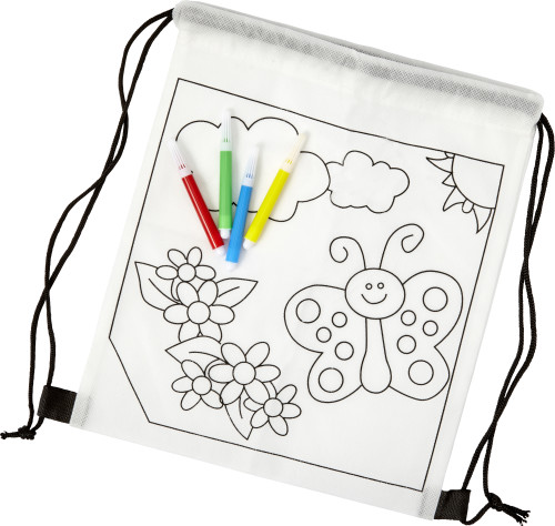 A drawstring backpack that can be colored in - Little Sodbury - Otley