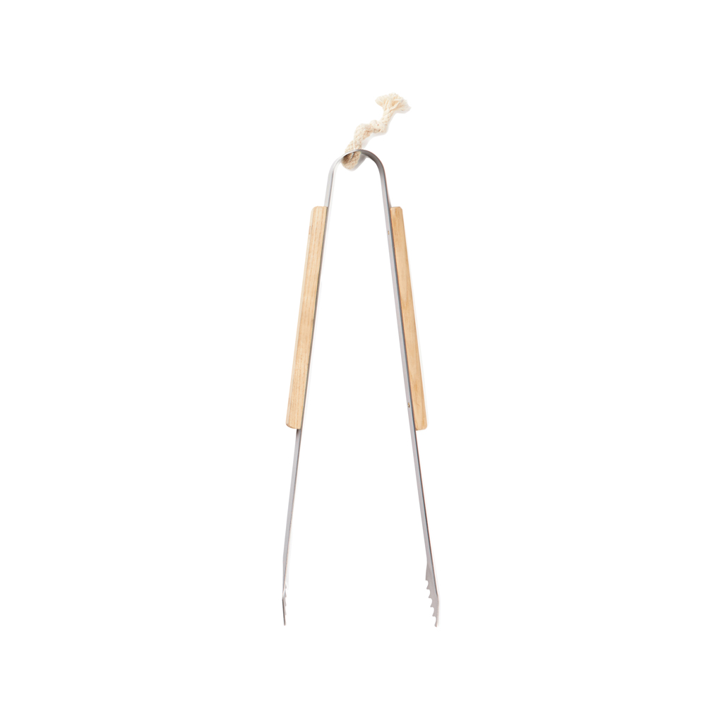 Stainless Steel Tongs with Ash Wood Handle - Llantrisant