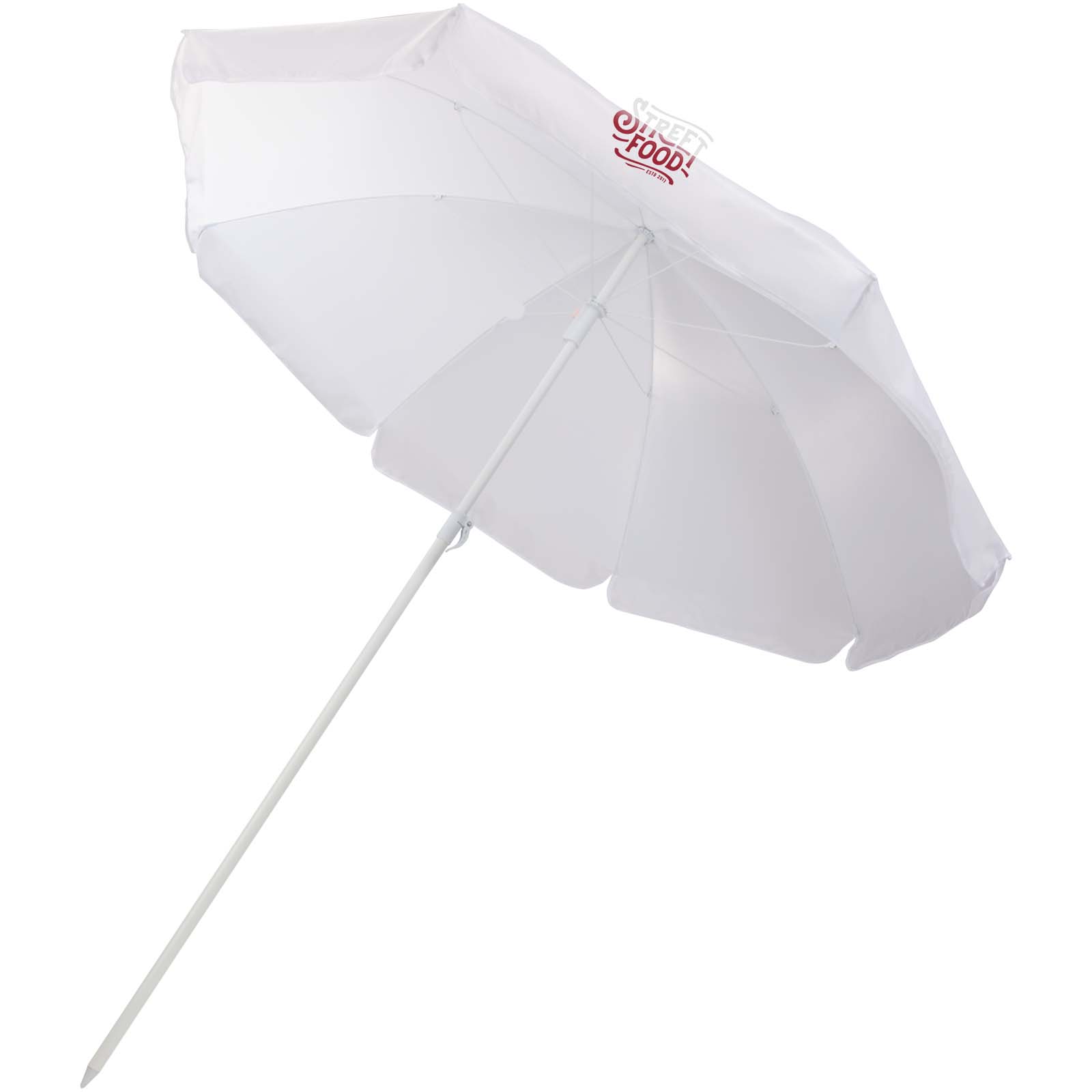 Serene Shores Beach Umbrella - Heston printed with logo