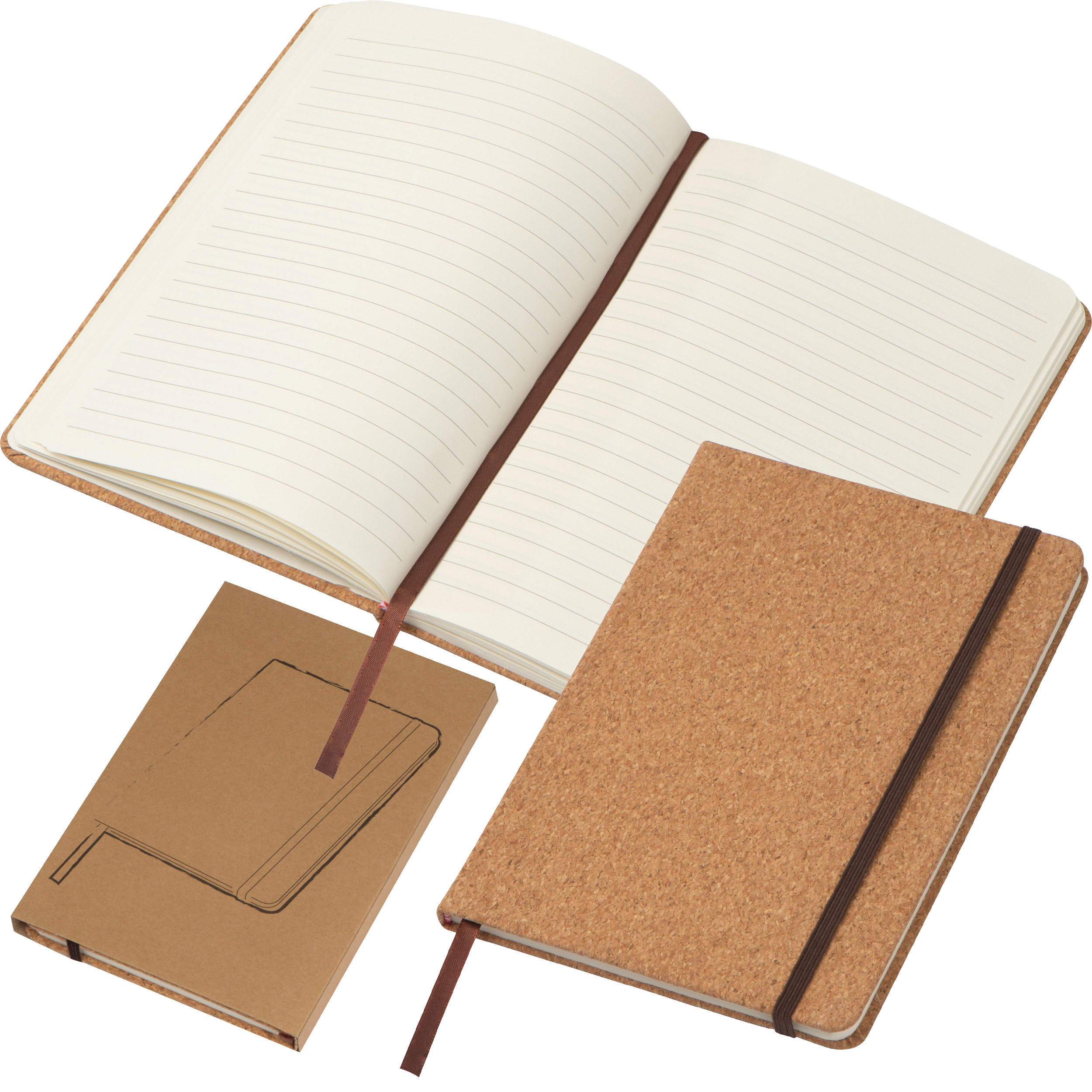 Notebook with cork cover and logo - Disley