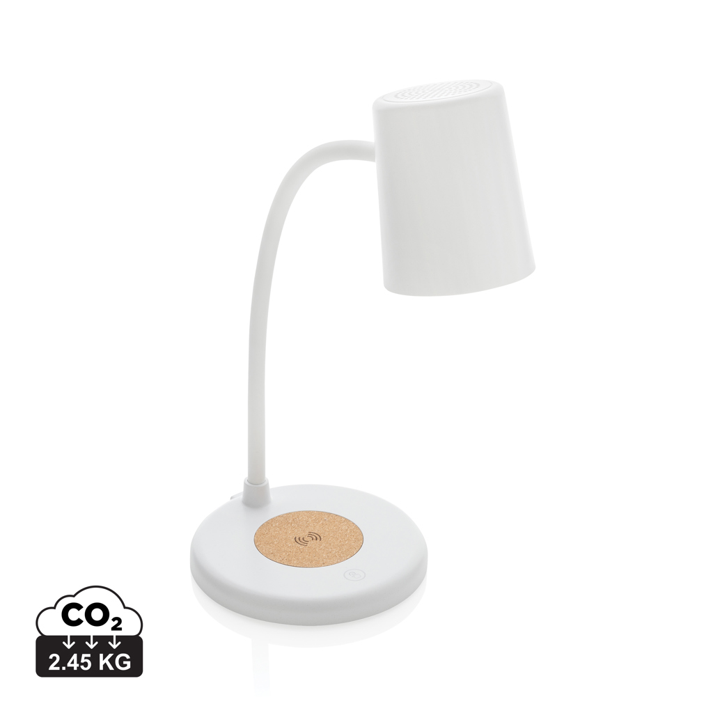 Zenara RCS Recycling-Plastik und Kork 15W Drahtloser Schreibtischlampe - Herrenberg