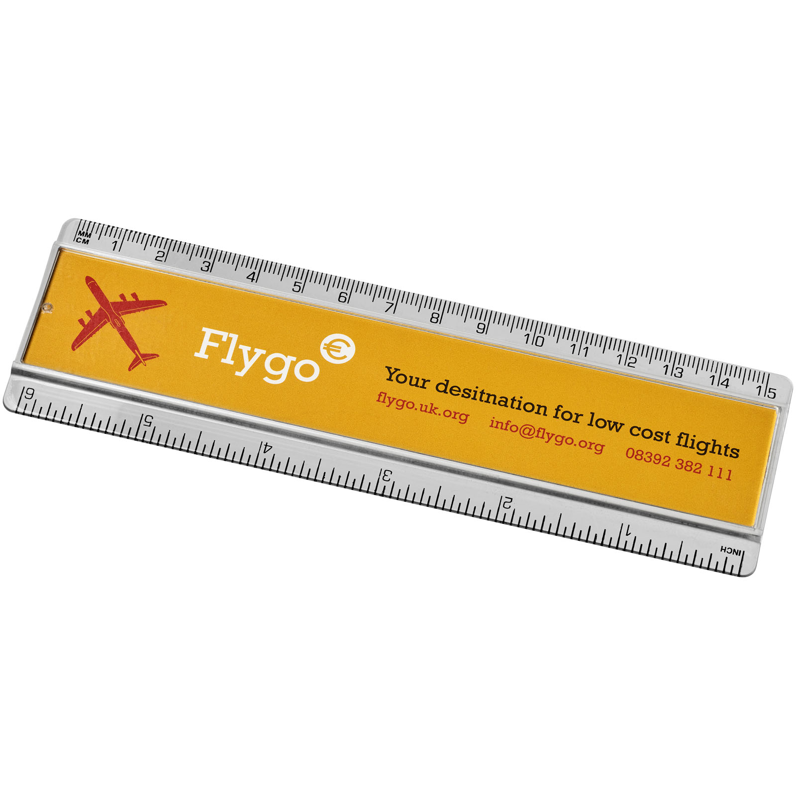 A plastic ruler that comes with a paper insert and has measurements marked on both sides. This product is from Upper Weardale. - Lenton