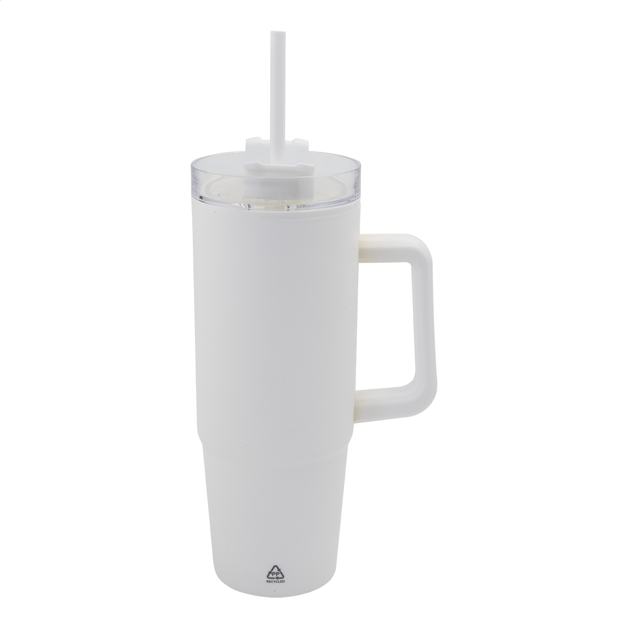 Renley thermo cup in recycled PP with straw, 900 ml, with your logo