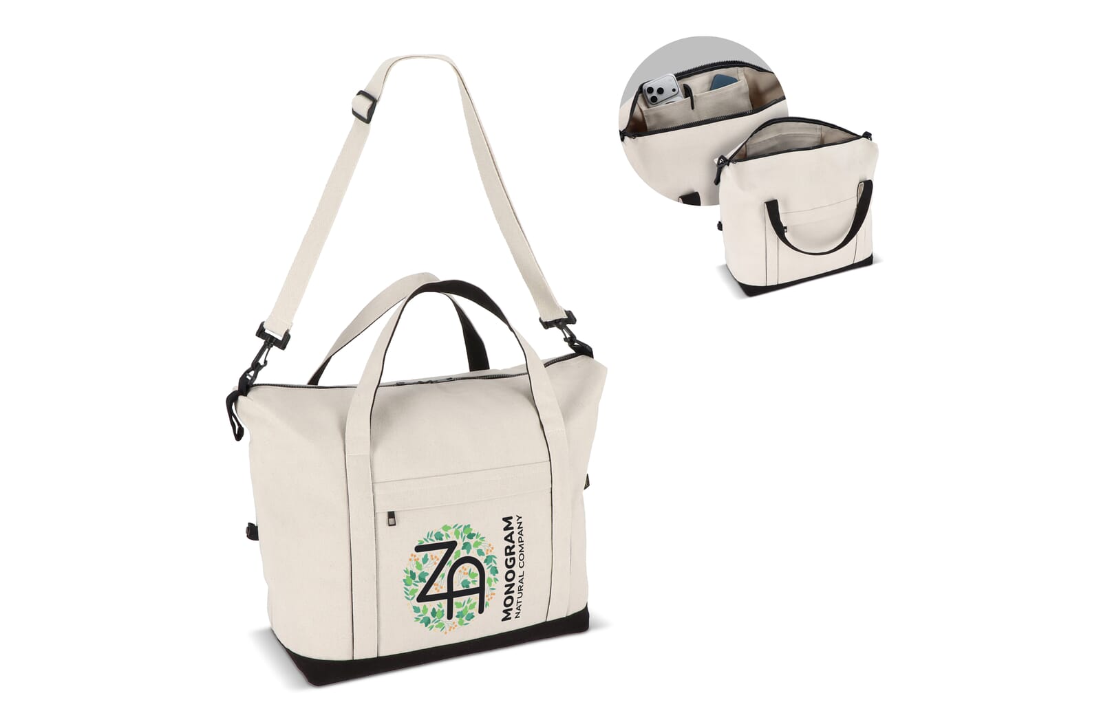 EcoVoyage Canvas Travel Bag - Inchnadamph printed with logo