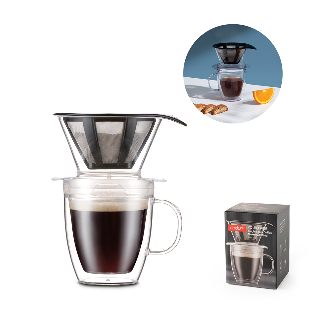 Doppelwandige Pour Over Kaffeemaschine und Tassen Set