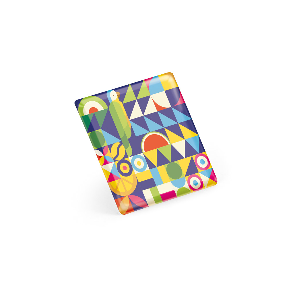Doming 6 square domed flexible badge with your logo, 20 mm