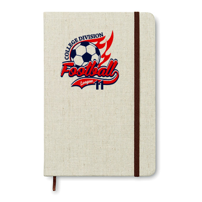 A5 Notebook with Canvas Cover - Little Snoring - Reddish