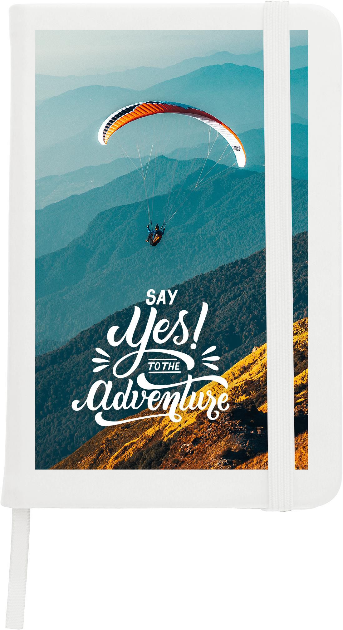 Eco-Jotter: Recycled PU A6 Notebook - Poulton-le-Fylde printed with logo