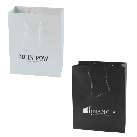 Matt Black and White Paper Bag - Parley