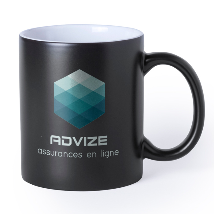 Black & White Ceramic Sublimation Mug 350ml - Hambleton