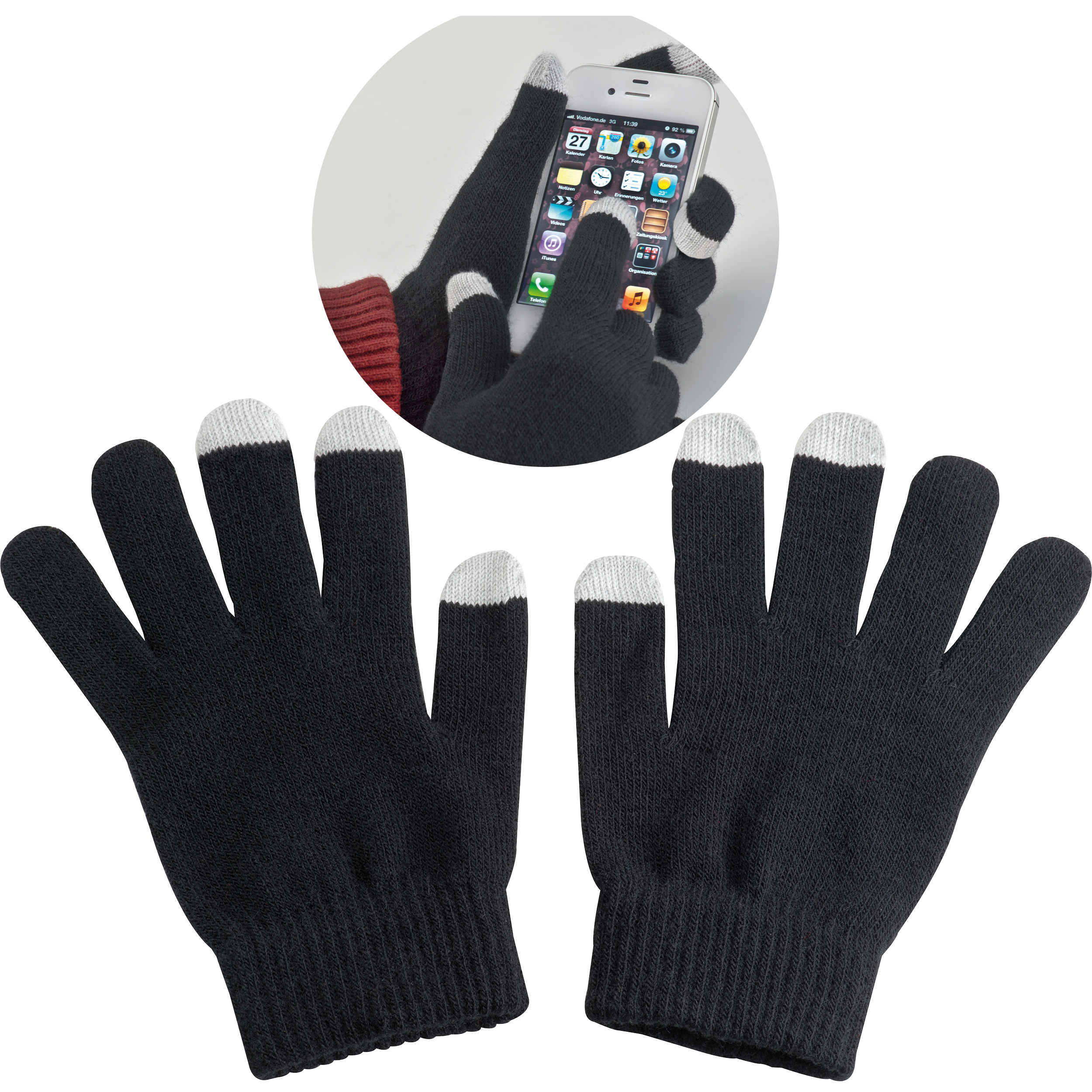 Touch Screen Gloves with Logo Print - Lochranza