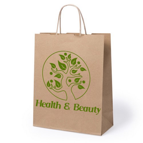 Natural Paper Bag with Reinforced Short Handles - Mortimer