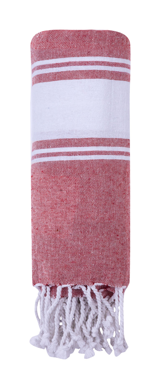 Two-Tone Recycled Cotton Beach Towel - Osgathorpe printed with logo