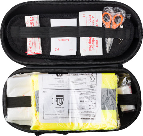 40-Piece Extra Large Car Emergency First Aid Kit in EVA Pouch - Lye Green