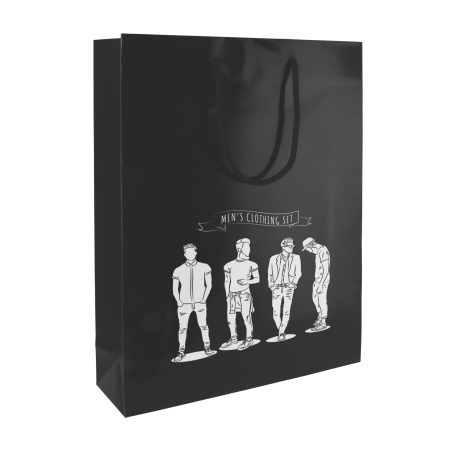 Shiny Laminated Black Paper Bags - Nutfield