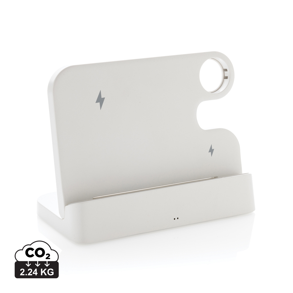EcoCharge Recycled Dual Wireless Charger with iWatch Slot - Frodsham
