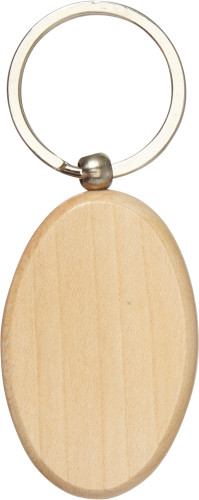 Wooden Key Holder with Metal Ring - Leyland