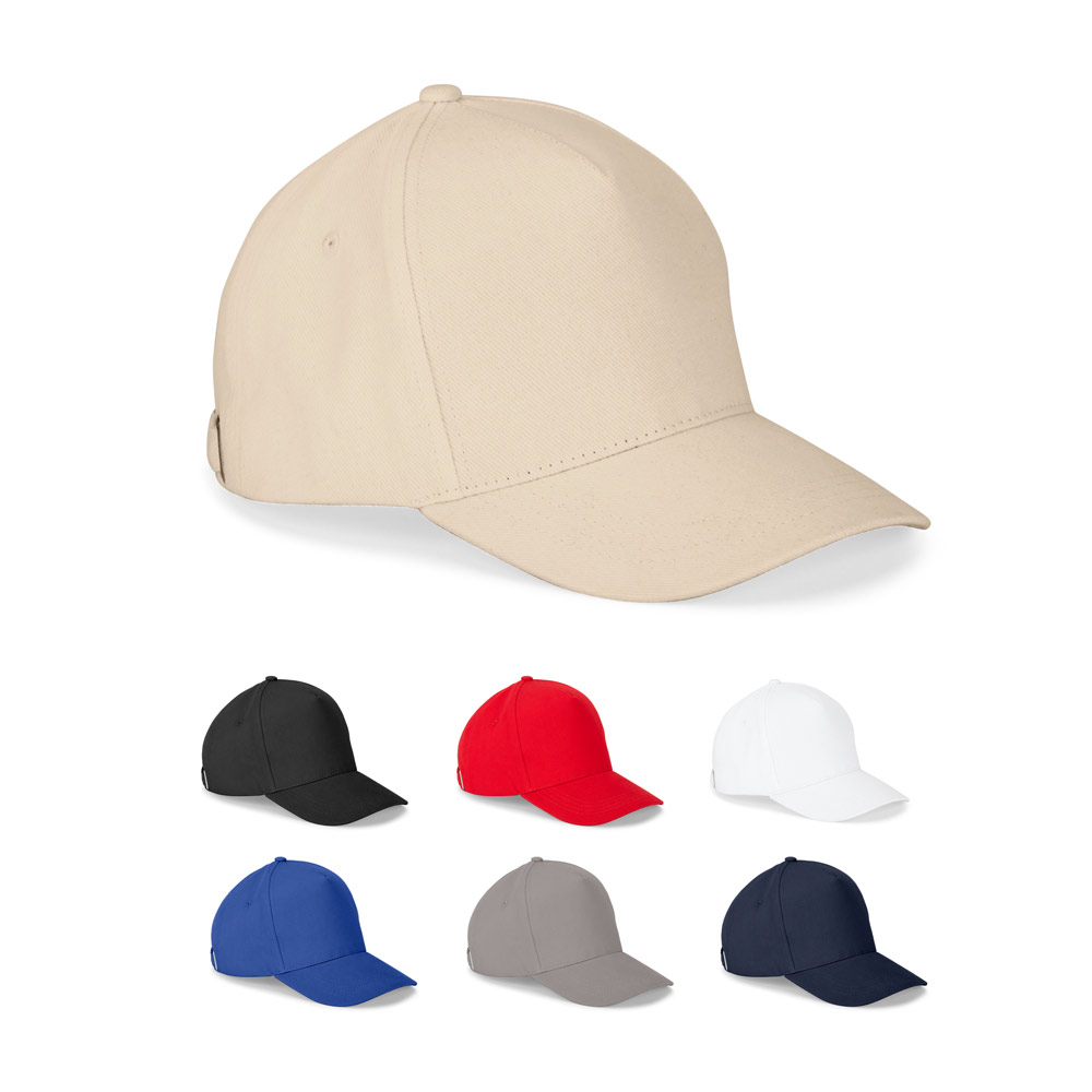 ASHTON. 100% brushed cotton cap (260 gsm) with 5 panels