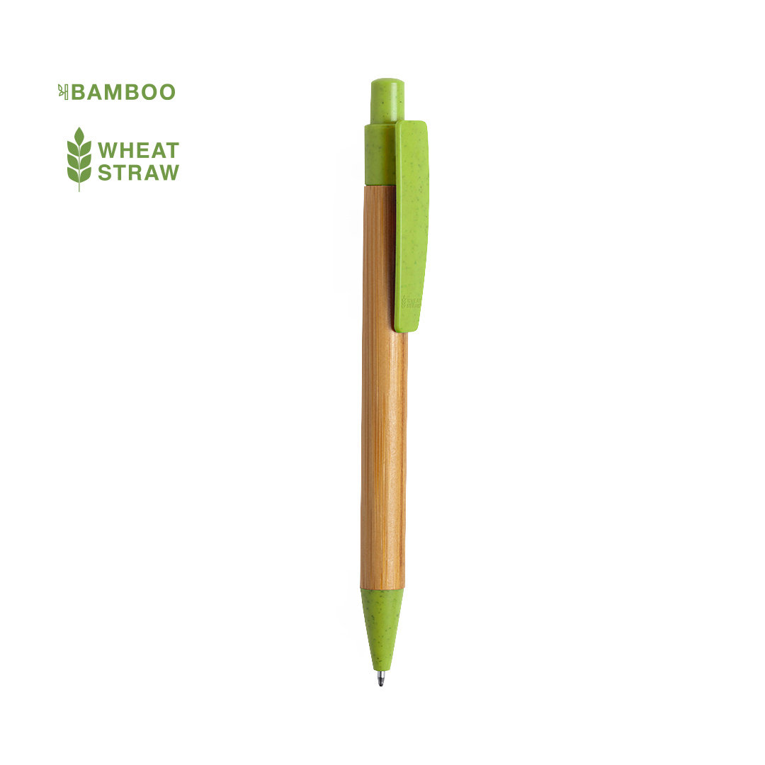 Nature Line Bamboo Ball Pen with Wheat Straw Accessories - John o' Groats