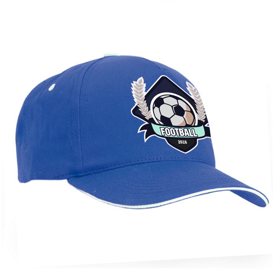 A cap made of brushed cotton, divided into five panels - Caldecote