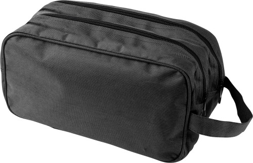 600D Polyester Double Chamber Toiletry Bag - Hamble