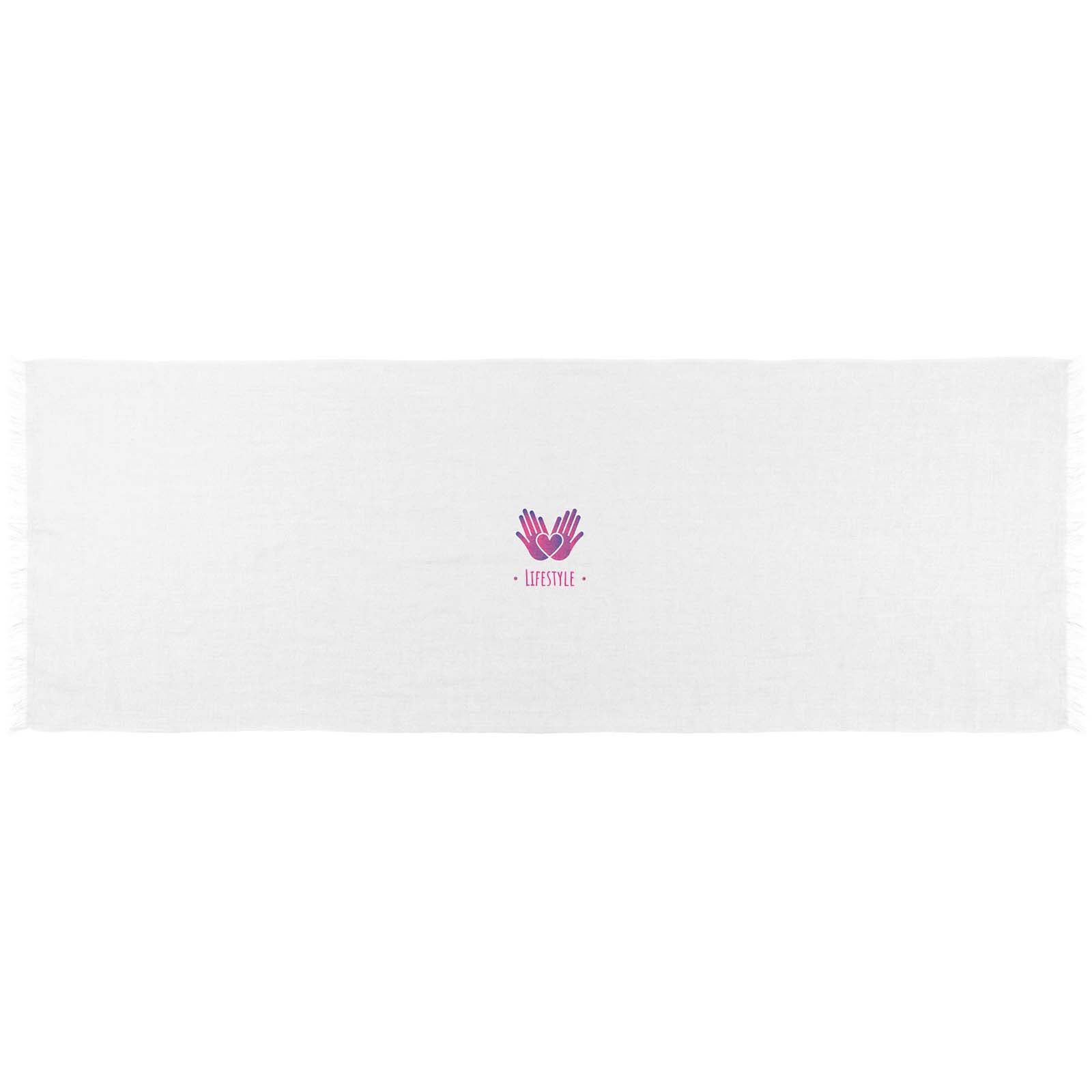 Citizen Green Handloom hand-woven cotton scarf with fringes and logo