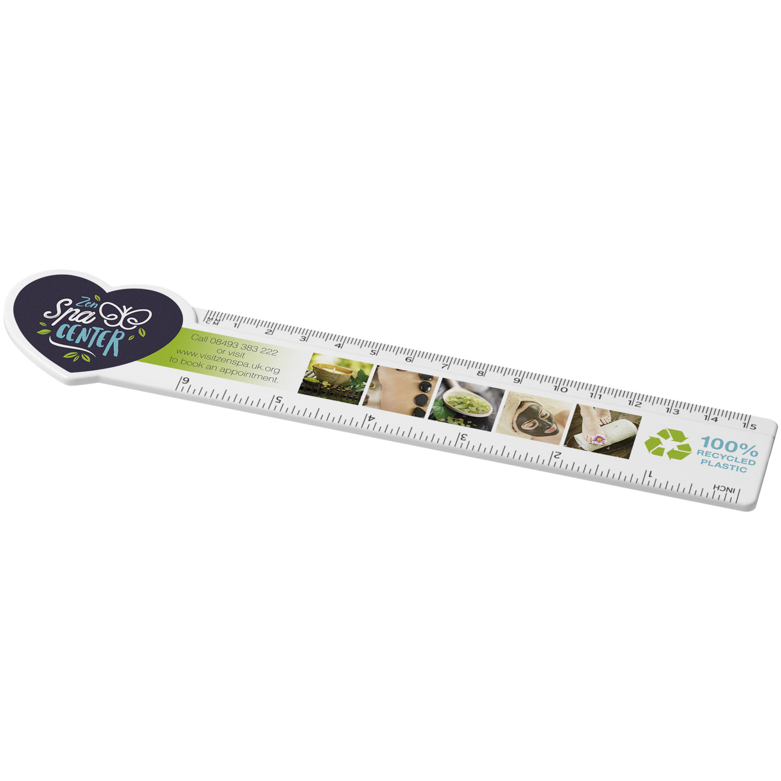 Heart-shaped Recycled Plastic Ruler - Detling