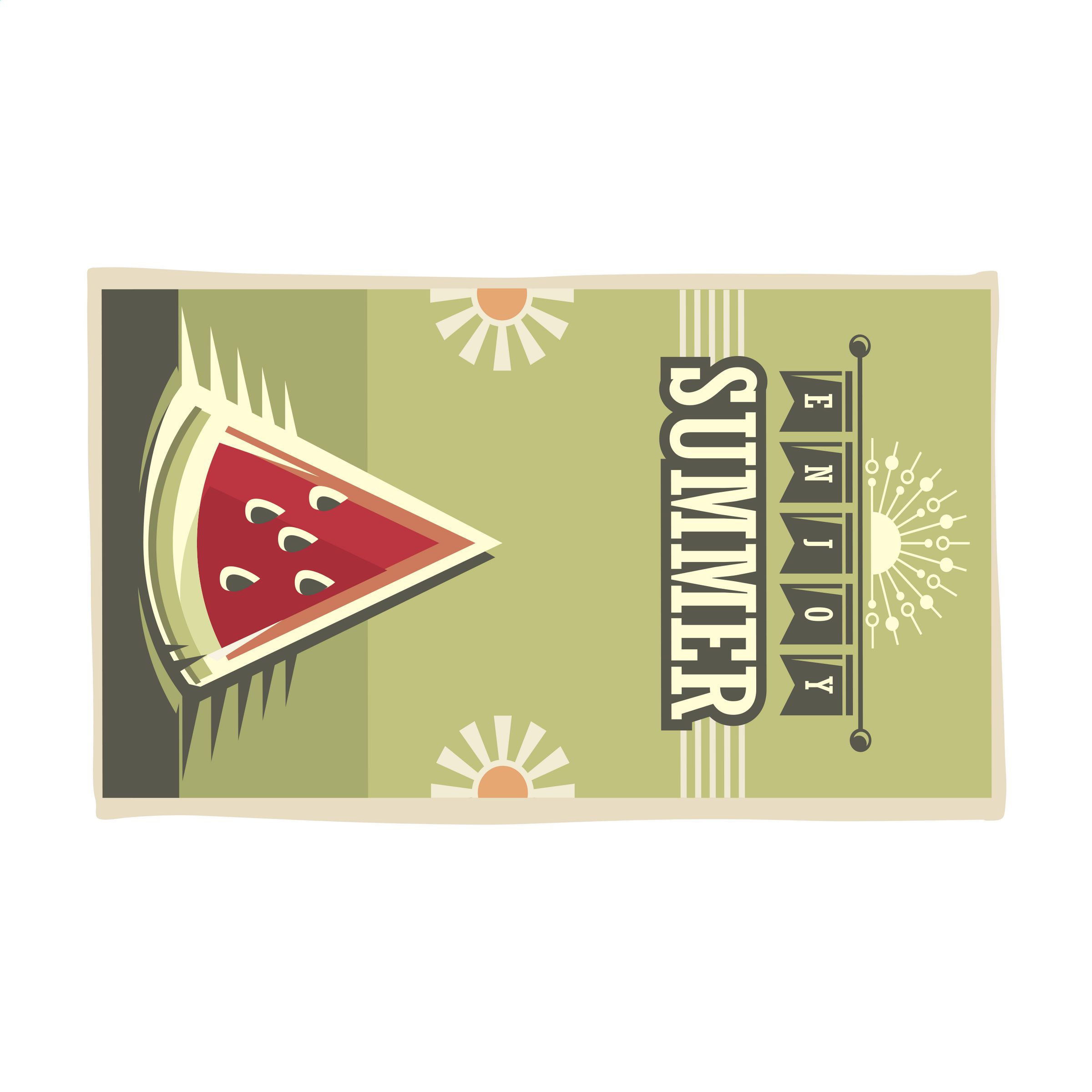 A sumptuous beach towel printed in full colour, made from RPET and cotton - Barton-in-Leven