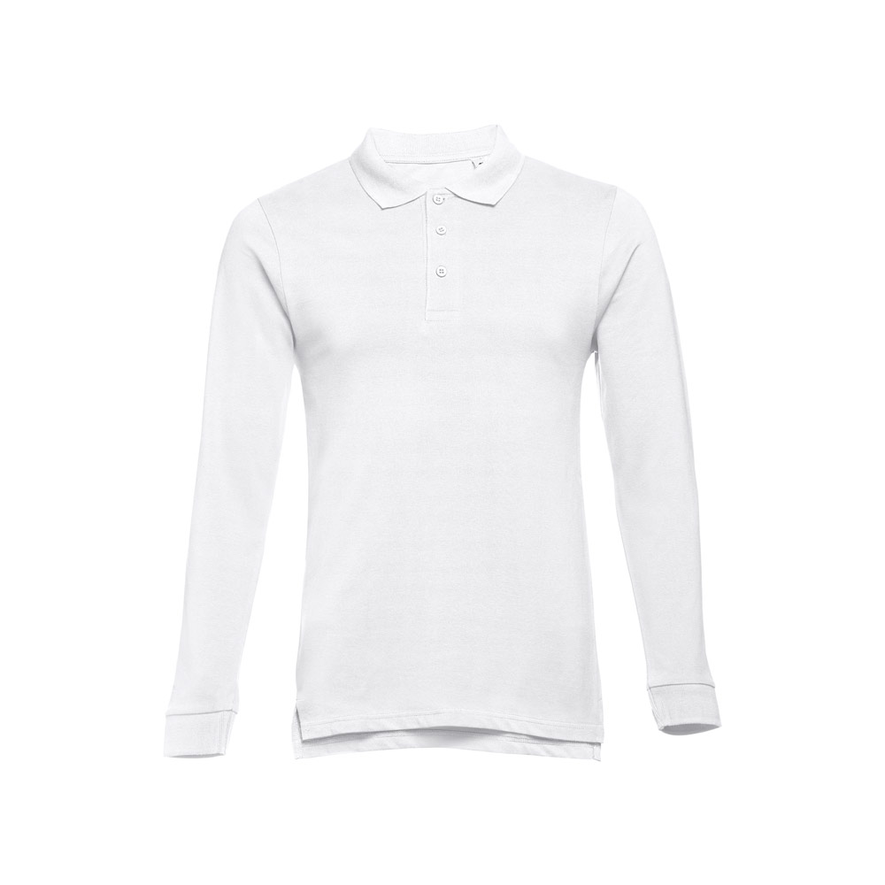 Cotton Polo with Long Sleeves in Carded Style - Sedgefield - Middlesbrough