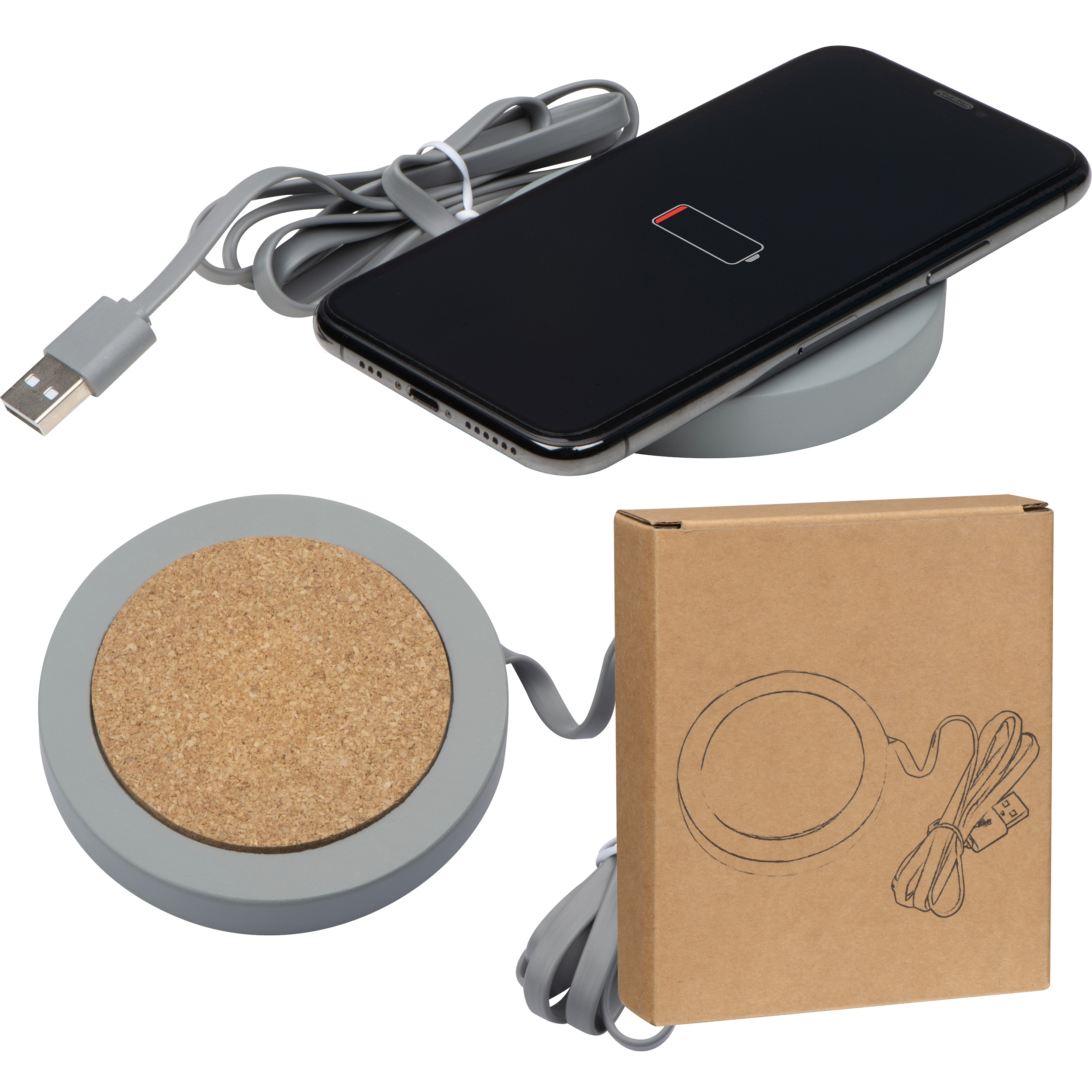Limestone Cork Wireless Charger - Llanfairpwllgwyngyllgogerychwyrndrobwllllantysiliogogogoch