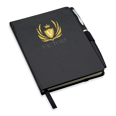 A6 Hard Cover Notebook with Metal Push Button Ball Pen - Kilmarnock