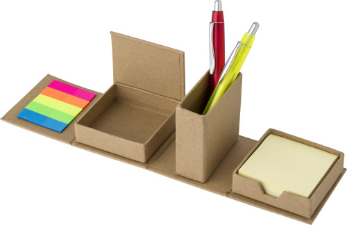 Multifunctional Cardboard Cube Pen Holder with Sticky Notes - Maryport