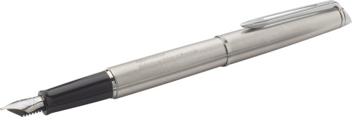 Waterman Stainless Steel Fountain Pen with Blue Ink Cartridge - Inchnadamph