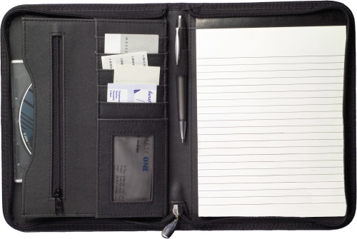 Conference folder with zipper made of bonded leather - Hereford