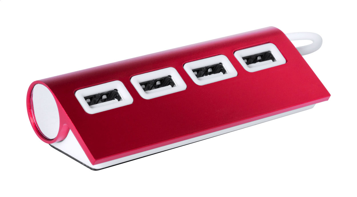 Aluminium 4-Port USB Hub - Sefton printed with logo