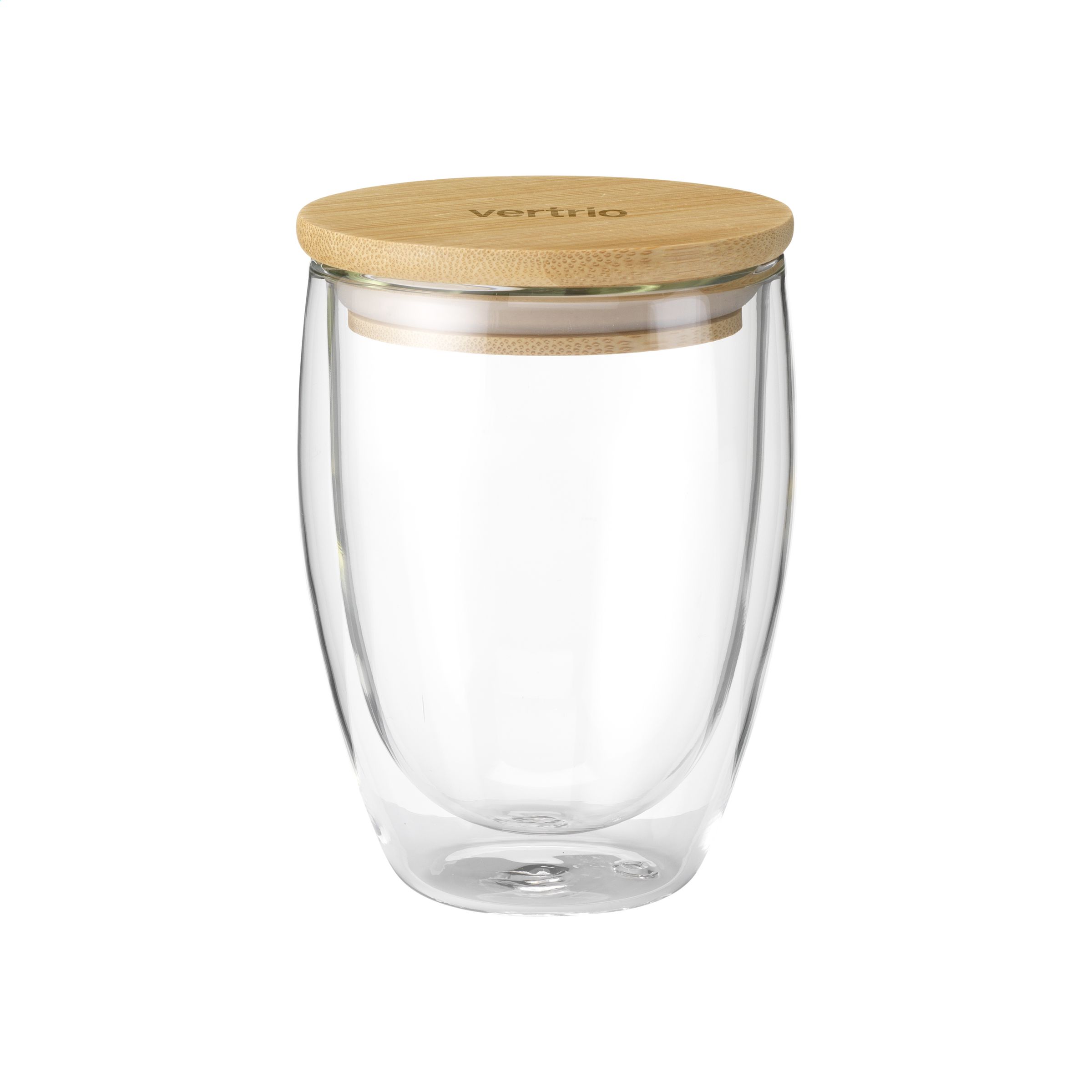 Double-Laayered Glass with Bamboo Lid 350ml - Little Witley - Ross-on-Wye