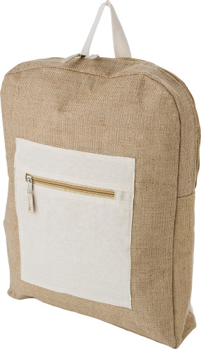 A backpack made from a blend of jute and cotton - Amersham