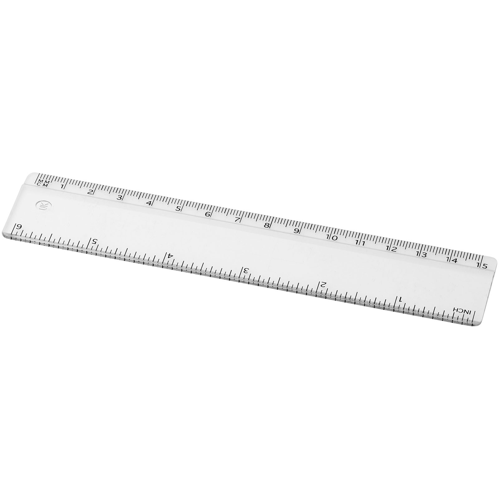 A plastic ruler that can measure in two different units - Aberchirder