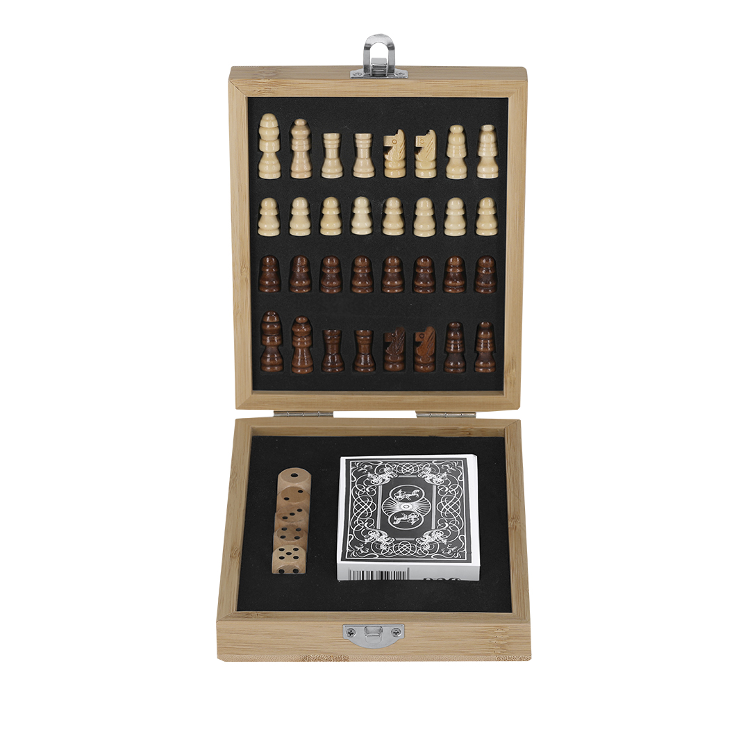 Bamboo Chess & Poker Deluxe Set - Croydon