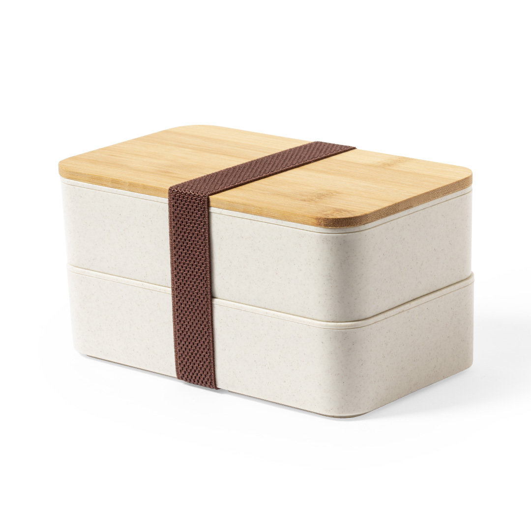 BPA-Free Veined Polypropylene Lunch Box with Bamboo Lid - Ashley Cross