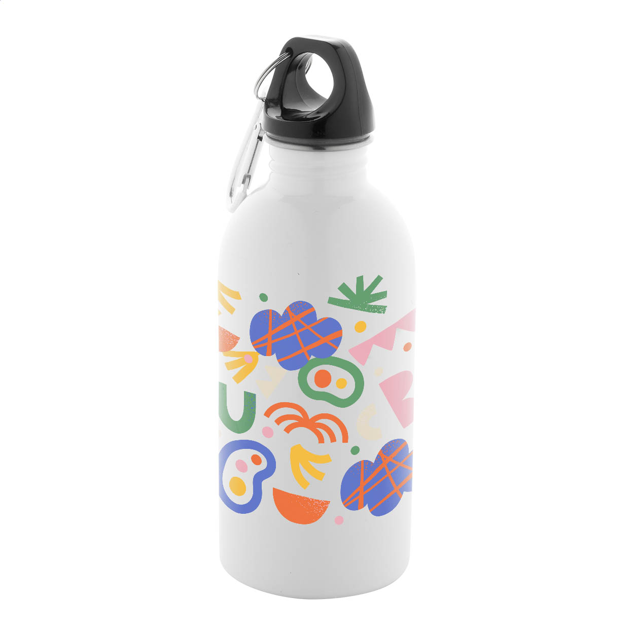 Pressuto 400 ml Trinkflasche aus recyceltem Edelstahl mit Karabiner, Sublimationsdruck mit Logo