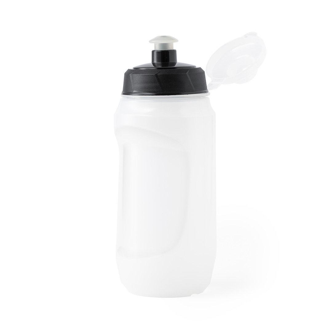 A semi-transparent, white bottle made from polyethylene (PE) material, fitted with a safe dispensing mechanism 500ml - Loughborough