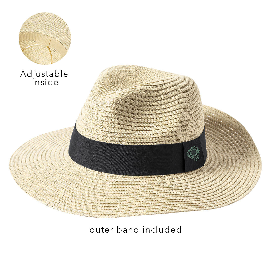 Adjustable Wide-Brimmed Synthetic Hat - Mapledurham